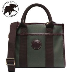 新品 ハンティングワールド HUNTING WORLD バッグ メンズ レディース トートバッグ カーキ 2WAY 7836