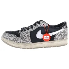 NIKE (ナイキ) AIR JORDAN 1 RETRO LOW OG BLACK CEMENT エア ジョーダン1 レトロ ブラック セメント ローカットスニーカー グレー US9.5/27.5cm CZ0790-001