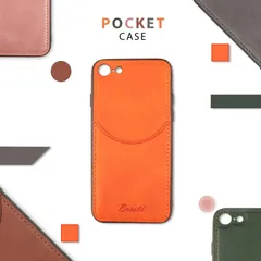 iPhone SE ケース おしゃれ 第3世代 SE3 カード収納 iPhoneカバー SE2 第2世代 バンパー  カードポケット iPhone8 iPhone7 シンプル レザー 革 茶 オレンジ ピンク 灰  緑 送料無料 安い