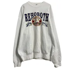 FRUIT OF THE LOOM プリントスウェット トレーナー XL ホワイト 90s USA製 厚手 ビッグサイズ 古着卸 アメリカ仕入 a703-6132