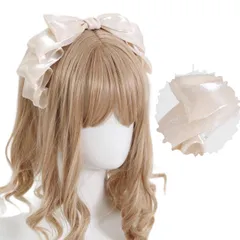 おしゃれ コスチューム 萌え系 可愛い KC lolita コスプレ レディース お姫様 ヘッドドレス パーティー ヘアアクセサリー 髪飾り 蝶結び リボン (シャンパン) カチューシャ ロリータ Ligwon