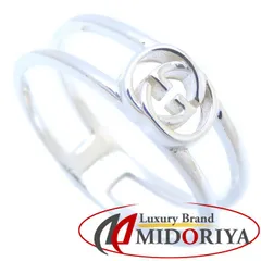 GUCCI シルバー925 リング 20号 ロゴ ライン Ag925 グッチ GUCCI グッチ リング インターロッキングG 20号 Ag925 指輪