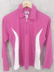 ◇ adidas アディダス 長袖 ハーフジップ Tシャツ カットソー サイズL/G パープル系 レディース  【1002801009342】