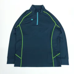 【最終値下げ SALE】DESCENTE デサント ハーフジップ ワンポイントロゴ 深緑 S　B202507