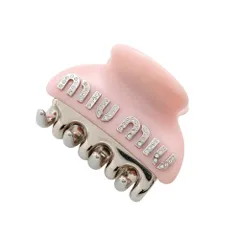 ミュウミュウ　ヘアピン　バレッタ　ヘアクリップ　ピンク MIU MIU - 新品 定価以下 miumiu ミュウミュウ ヘアクリップ