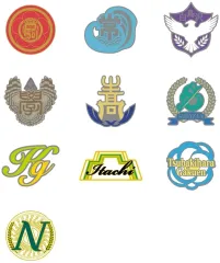 【中古】バッジ・ビンズ 全10種セット 「ハイキュー!! トレーディングピンズ スクールアイコンB」