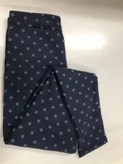 【未使用品】裏起毛レギンス  XXLサイズ ドット柄　水玉柄　ネイビー