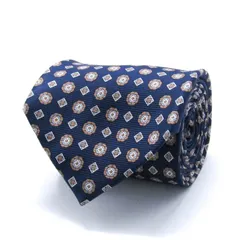 ステファノ バレンチノ ブランド ネクタイ 総柄 シルク PO  メンズ ネイビー STEFANO VALENTINO 【中古】