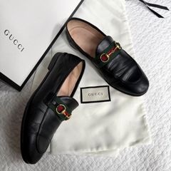 未使用品 希少品 GUCCI グッチ ホースビットサンダル GG レザー
