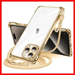 【セール中】 iPhone 15 Pro_ゴールド iPhone 15 Pro 用 ケース クリア ショルダー iPhone15pro スマホケース アイフォン