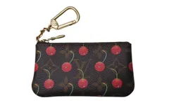 極美品 LOUIS VUITTON ルイヴィトン モノグラム チェリー ポシェットクレ コインケース ブラウン レッド 村上隆 M95042 中古 4c074161