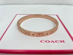 ▼最終値下▼美品　COACH コーチ　ブレスレット　バングル　ピンクゴールド