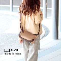 ショルダーバッグ レディース ナイロン 本革 L1725 LIME ライム ミニショルダー 軽量 撥水 ミルクティー