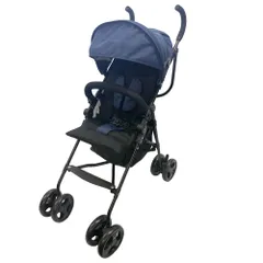 特価商品 シンセーインターナショナル ベビーカー アルミバギー 日よけ 軽量 ネイビー