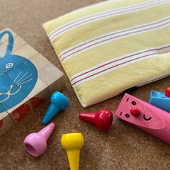 ストッケ トリップトラップ用シートクッション　レザー＆ファブリック YEボーダー