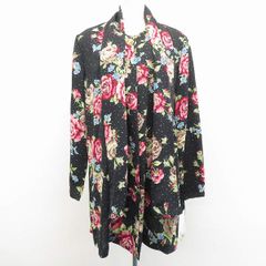 レイクアルスター Lake Alster ジャケット ノーカラー 金釦 花柄 総柄 スカーフ付き [a961127]