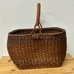 山葡萄 工芸品 天然素材 楕円形 バスケット 持ち手付き トレー かご 籠