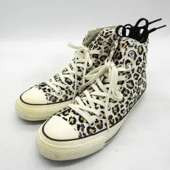 コンバース スニーカー ハイカット オールスター チャックテイラー シューズ 靴 白 レオパード柄 メンズ 26.5サイズ ホワイト CONVERSE 【中古】