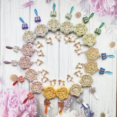 フラワーバタフライの耳飾り