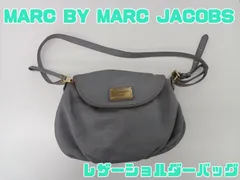 【MARC BY MARC JACOBS マークバイマークジェイコブス レザーショルダーバッグ グレー】