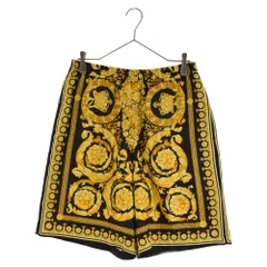 VERSACE (ヴェルサーチ) 23SS Baroque Shorts バロッコシルク ショートパンツ イエロー/ブラック 1002476 1A03044のサムネイル