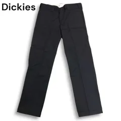 【新品 未使用】 Dickies ディッキーズ 通年 スリム ストレート ワーク チノ パンツ チノパン Sz.34　メンズ 黒
