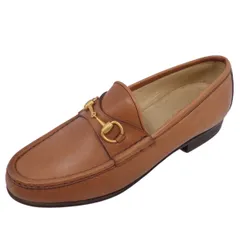 Vintage グッチ GUCCI ローファー モカシン ホースビット カーフレザー シューズ レディース 6B(23cm相当) ブラウン