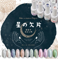 【送料無料】星の欠片マグネット エフェクトパウダー 入りでキラキラ無限大 カラージェル ジェルネイル クリアカラー ネイルジェル アートジェル ジェルネイル用品 爪 カラージェルネイル ネイル工房【星の欠片 全12色セット】