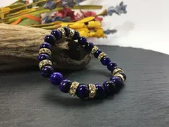 パワーストーン ブレスレット パープルタイガーアイ  （ゴールド）レディース 女性  数珠ブレス 開運 プレゼント ギフト [20]