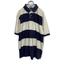 TOMMY HILFIGER 半袖 ボーダー ポロシャツ XL ネイビー ホワイト トミーヒルフィガー 鹿子 古着卸 アメリカ仕入 a708-5589