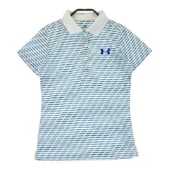 サイズ：SM UNDER ARMOUR アンダーアーマー  半袖ポロシャツ 総柄 ブルー系 [240101521051] ゴルフウェア レディース ストスト
