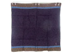 YVESSAINTLAURENT イヴサンローラン ハンカチーフ ポケットチーフ レディース メンズ パープル系×ブラウン系 DE5385