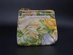 ■美品■ VALENTINO GARAVANI ヴァレンティノ ガラヴァーニ キャンバス 花柄 コインケース コインパース 小銭入れ イエロー系 DJ5069のサムネイル