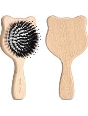 ヘアブラシ 豚毛 木製 かわいいクマ くし ブラシ 髪 頭皮ケア