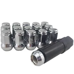 ホイールナット セット（黒） (シルバー（P1.25）20個セット) [シルバー（P1.25）20個セット]