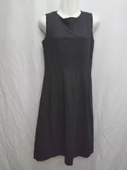 ◇ ⊂ OPAQUE.CLIP オペークドットクリップ ノースリーブ 膝丈 ワンピース サイズ40/L ブラック レディース P  【1409090015694】