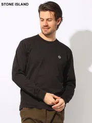STONE ISLAND (ストーンアイランド) ワンポイントロゴ クルーネック 長袖 Ｔシャツ SI801522713 ブランド メンズ 男性 トップス (ブラック)