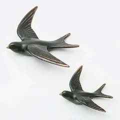 ウォールデコレーションバード【S,Lサイズセット】鳥の壁掛けオブジェ