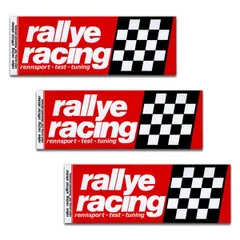 ラリーレーシング ステッカー 3枚セット rallye racing アメリカン雑貨 レーシング ガレージ 車 アクセサリー