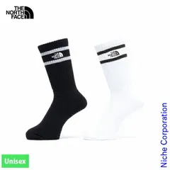 【新品】 ザ・ノース・フェイス フリー ラン 2P クルー (NN82502) (KW TNFブラックxTNFホワイト 25-27cm)