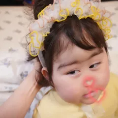 縁取りヘアリボン（yellow beige）のサムネイル