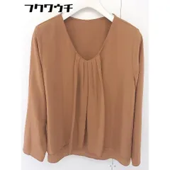 ◇ URBAN RESEARCH DOORS レイヤード Vネック 長袖 シャツ ブラウス サイズ ONE キャメル レディース  【中古】 【1111120004836】