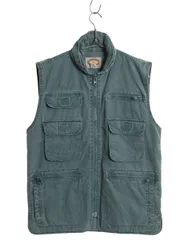 【お得なクーポン配布中!】 80s バナナリパブリック サファリ ベスト メンズ S / 旧タグ ヴィンテージ 収納 フード ハンティング フィッシング アウトドア フルジップ