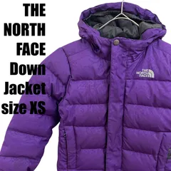 【人気ブランド】USA古着　THE NORTH FACE　ノースフェイス　ダウンジャケット　550フィル　ロゴ刺繍　パープル　キッズ　ヴィンテージ
