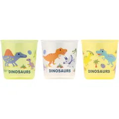 ☆ ディノサウルス ☆ キャラクター 抗菌ベビーコップ 3P ベビー コップ 3個セット 赤ちゃん食器 カップ 3個入り キッズ 子供 子ども 男の子 女の子 食洗機対応 抗菌 目盛り付き コップトレーニング スケーター SKATER BCUP1 ミニサイズ