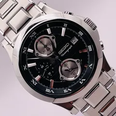 （T473）希少！ 美品 正常稼動 SEIKO セイコー Premier プルミエ Chronograph クロノグラフ SNA587 7T62-0FF0 人気 時計 メンズ ユニセックス
