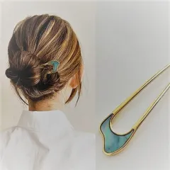 かんざし2本セット ブルー 青