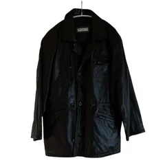 Z1539 VIA NUOVA PELLE 羊革 レザージャケット ブラック シープナッパ 本革 メンズ Lサイズ