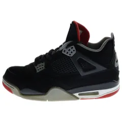 NIKE (ナイキ) AIR JORDAN 4 RETRO FIRE RED-CEMENT エアジョーダン4 レトロ ブレッド ハイカットスニーカー ブラック US8.5/26.5cm 308497-060