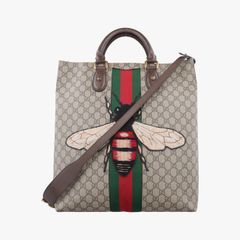 グッチGucciビー GGスプリーム トートマルチカラーPVCコーティングキャンバス437549F020070490